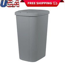13.3 Gallon Trash Can Plastic Touch Top Kitchen Trash Can Garbage Bin Waste Bin
