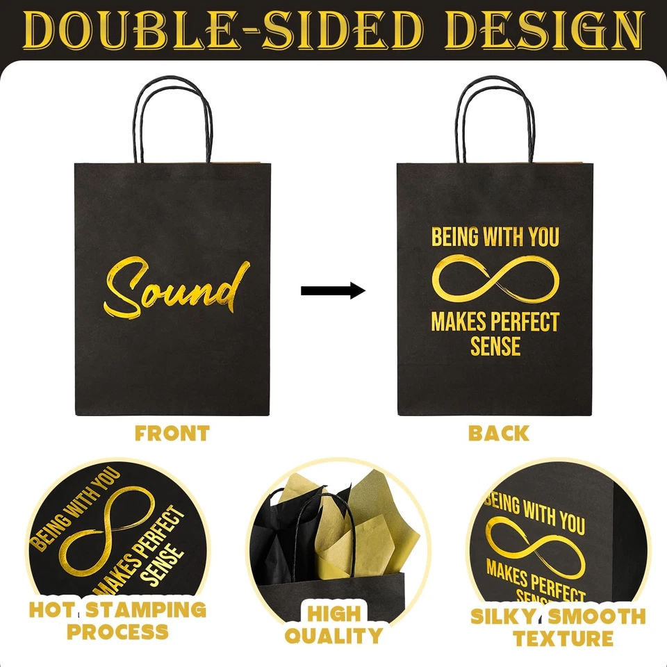 Bolsas de Regalo 5 Sentidos, Visión Olor Táctil Sabor Sonido Estampado Caliente Bolsa de Regalo con Tis Foto 2 de 4