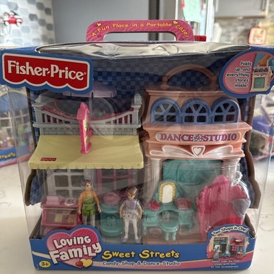 VINTAGE BNIB Fisher Price Loving Family Sweet Streets Candy Shop Dance Studio AA
