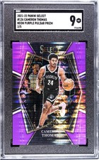 2021-22 Panini Select Cameron Thomas Rookie 2/5 Neon Purple Pulsar SGC 9 Mint