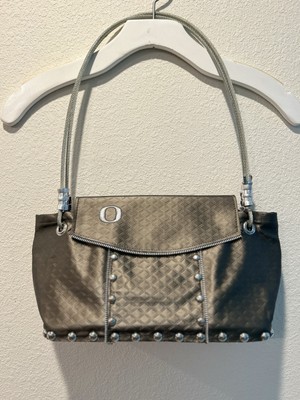 Tomboy Totes Quilted Metallic studded purse Oregon Ducks cable wire handles