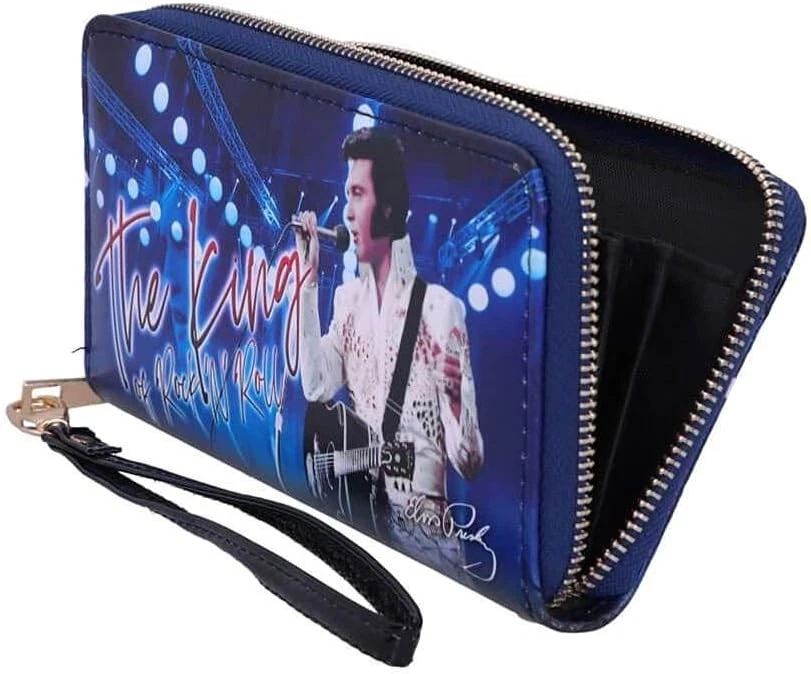 Bolsa Feminina Nemesis Now Elvis The King of Rock and Roll Azul, 19cm  - Imagem 2 de 4