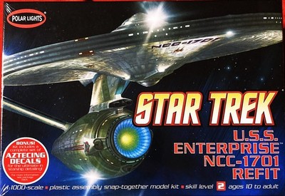 Polar Lights/R2 Star Trek- Enterprise NCC-1701 Refit Snap-Together Model Kit