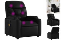Massage-Relaxsessel Kunstleder Schwarz