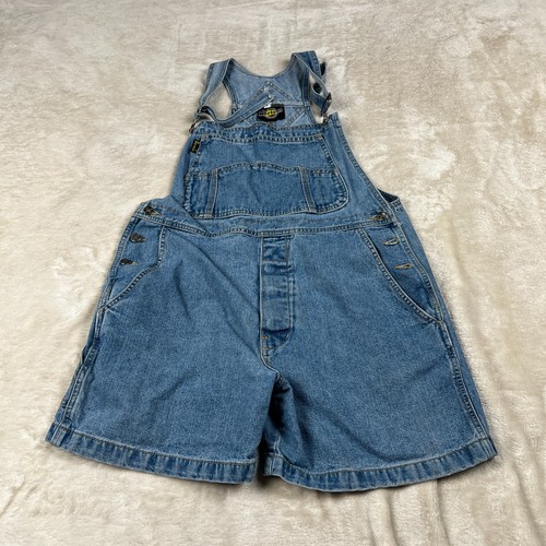 Dr. Martens, Vintage Dr Martens Overalls Dungaree Medium Blue Cotton Denim Shortalls USA Made