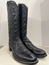 M.L. LEDDYS CUSTOM HANDMADE BLACK KANGAROO BOOTS MENS SIZE 10B SOFT 
