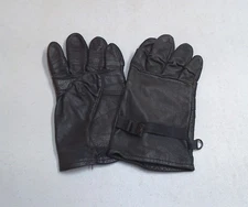 US Military Issue Black Leather Light Duty Utility Work Gloves Size 3