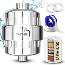 Shower Head Filter for Hard Water 20-Stage High Output Shower Filter Removes