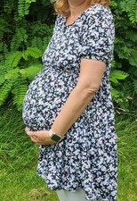 H&M Mama Maternity Floral Tunic style dress size S Small (10-12)  