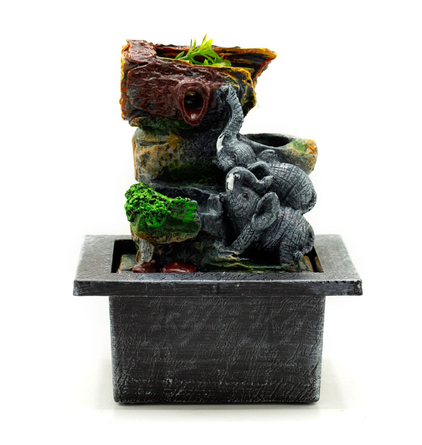 Tabletop Water Feature - 20cm - Elephant in Love  - Brand New & Boxed