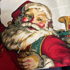 Christmas Hallmark Cut & Sew Fabric Panels Wamsutta Santa Clause Appliqué Plush