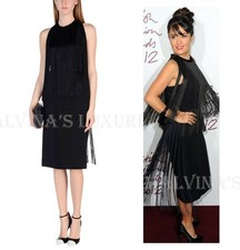 STELLA MCCARTNEY DRESS SLEEVELESS FRINGED PENCIL SKIRT $2,965 sz IT 38 US 2