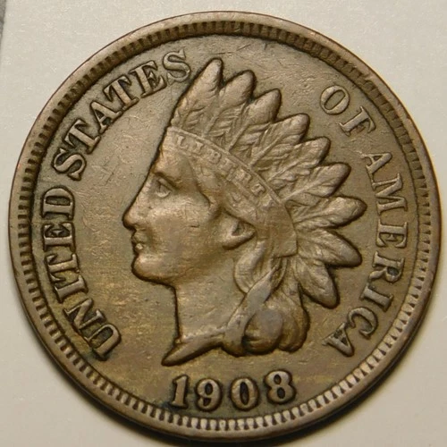 1908 Indian Head Cent Penny EF    "Actual Coin Pictured"