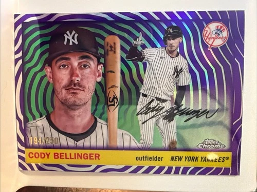 2025 Topps Chrome Platinum Cody Bellinger Purple Vibrations Refractor /250 #26