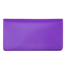 Purple Vinyl Checkbook Cover, Top Tear Personal 6-3/8 X 6-7/8,