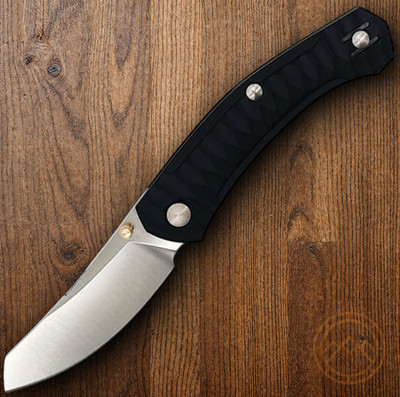 Giant Mouse ACE Iona Sailor Folding Knife 3'' S90V Steel Blade Black FRN Handle
