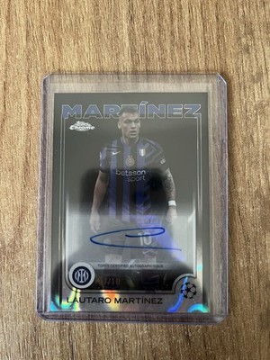 2024-25 Topps Chrome UEFA CC Auto Lautaro Martinez #CA-LA Black Refractor 7/10