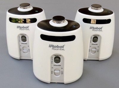 Roomba Lighthouse LOT 3 White Virtual Wall Barrier Sensors OEM 500 600 700