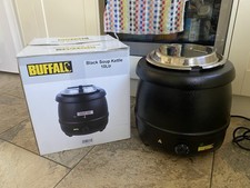Buffalo L715 Black 10 Litre Soup Kettle Food Warmer Bain Marie Sauce Pot