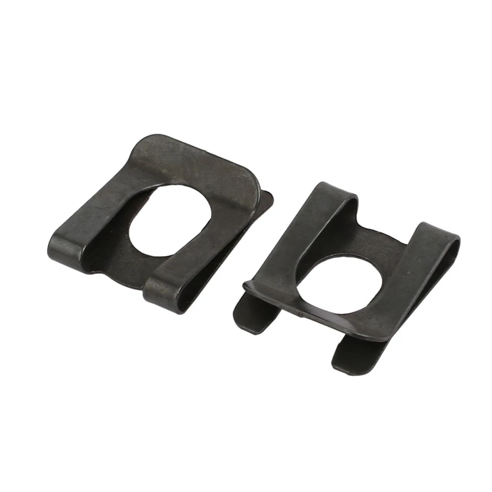 20pcs Fit 10mm Dia Bolt 65Mn Steel Spring U Clip Nut Black 22mm x 18mm Foto 2 de 4