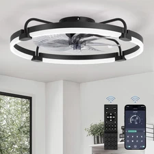 Ceiling Fans with Lights and Remote 24'' Low Profile Ceiling Fan with Light 30