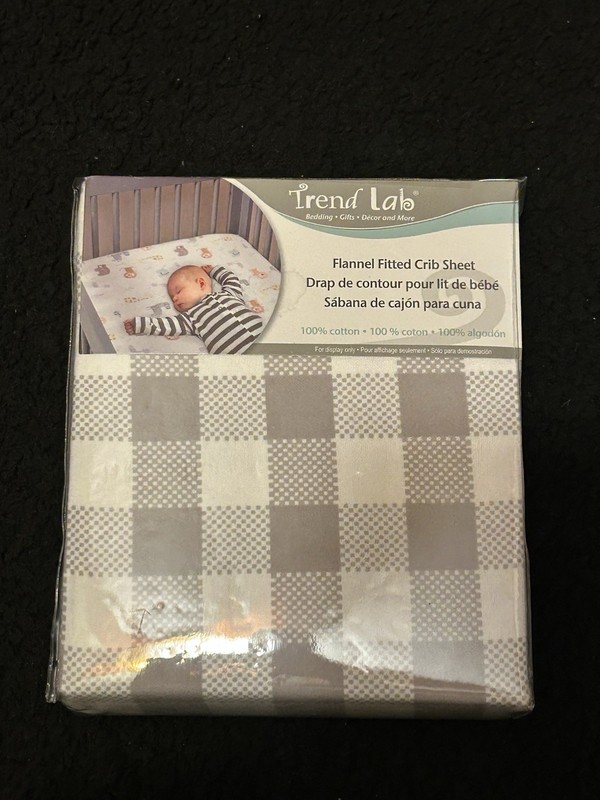 TREND LAB FLANNEL Deluxe Fitted Crib Sheet 100% Cotton Plaid