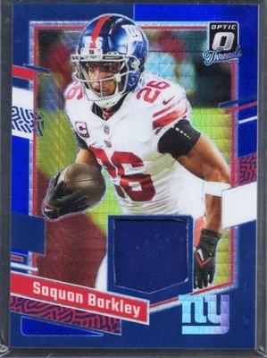 2023 Panini Donruss Optic - Donruss Threads Saquon Barkley #DT-SB Blue Hyper...