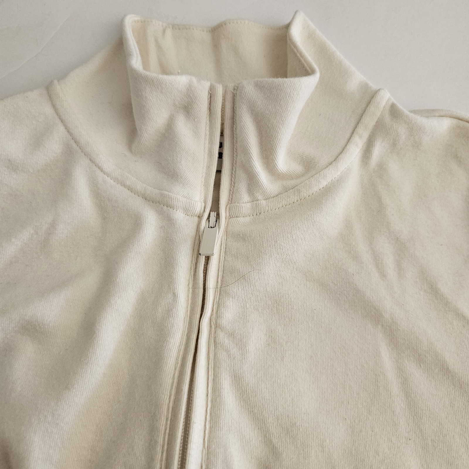 Aritzia Sunday Best Top Quarter Zip Cropped Women’s Beige Long Sleeve XS