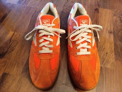 Sneaker HI-TEC SQUASH DELUXE Vintage 1974, Orange Weiß, guter Zustand, Größe 45