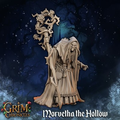 Morvetha Female Hag Lich Sorcerer Wizard Warlock Miniature | D&D DnD
