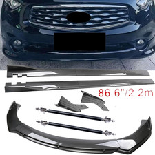 For Infiniti Fx35 Fx37 Carbon Fiber Front Bumper Lip Spoiler 86.6 Side Skirt