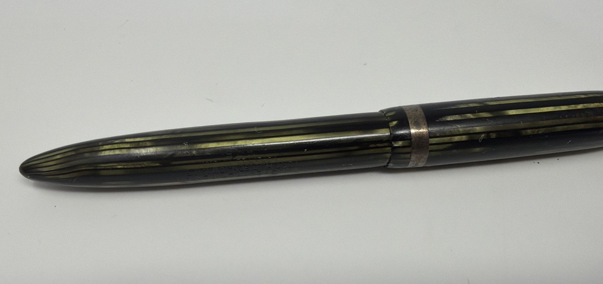 Vintage Sheaffer Lifetime Fountain Pen Green Black Stripe | eBay