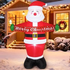 7FT Christmas Inflatables Santa Claus Inflable Christmas Decorations Outdoor ...
