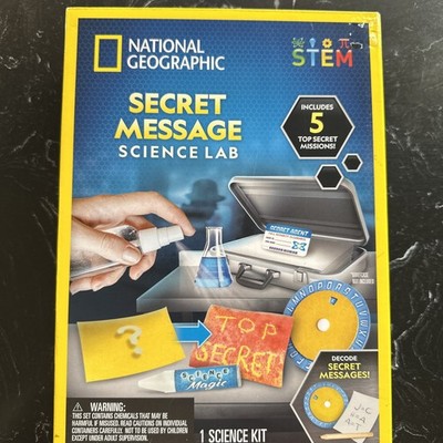 National Geographic SECRET MESSAGE SCIENCE LAB Science Kit STEM New