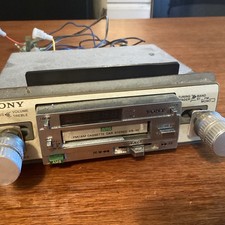 Vintage 1980's Two-Knob Sony FM/AM Car Stereo Cassette Model XR-50. Untested.
