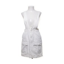 H&M, Latzrock, Größe: 38, Weiß, Baumwolle, Einfarbig, Damen #qOr