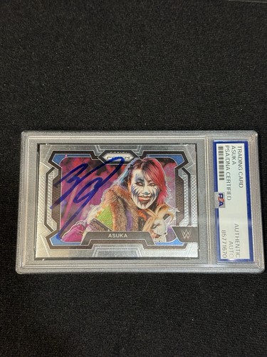 Asuka Signed 2024 Panini Prizm WWE Card (PSA)