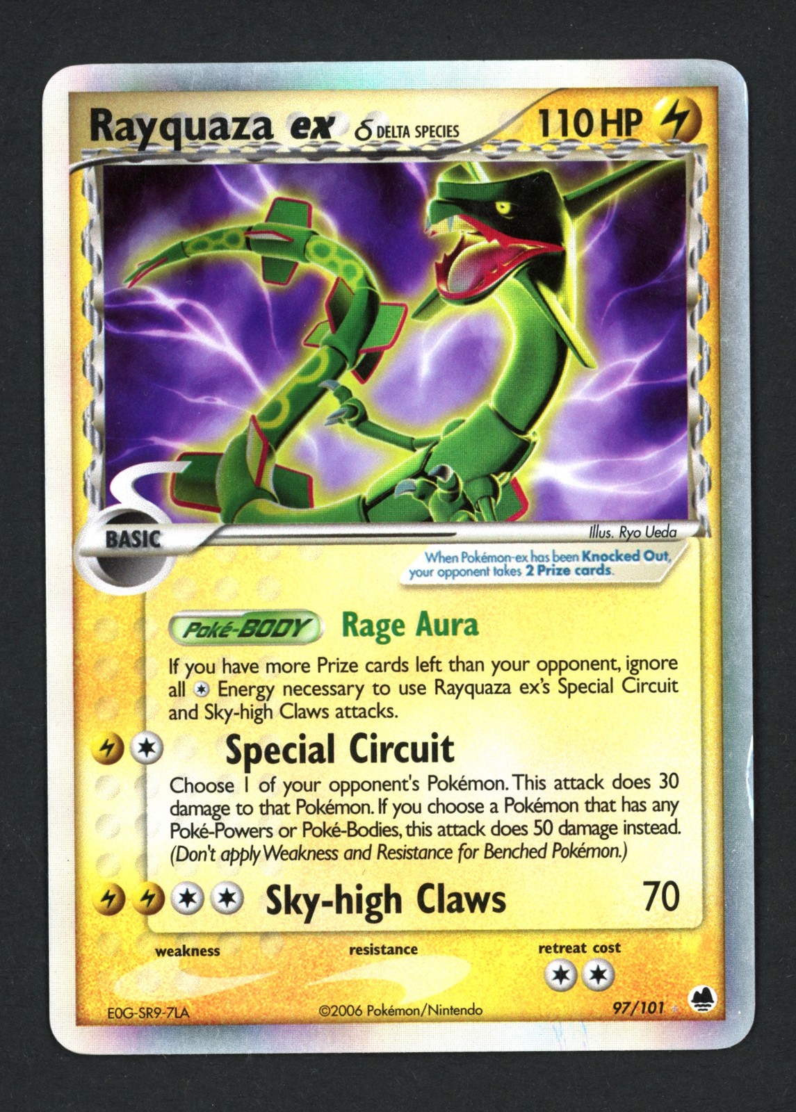 Rayquaza ex 97/101 Dragon Frontiers Delta Species Holofoil Ultra Rare Pokemon