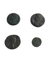 Lot of 4 Roman Bronze Ancient Coins #5,6,7,11