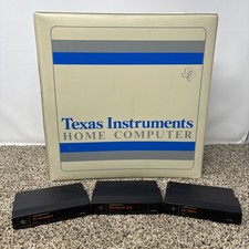 Texas Instruments Ti-99/4a Game Lot With Holder Arcade Series Lot Of 3 Games
