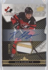 2018 Upper Deck Team Canada Juniors Premium Swatch 154/199 Kale Clague Auto 02ka
