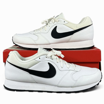 Nike MD Runner 2 Leather White Black Mens Size 15 Shoes Deadstock 749795-100 New