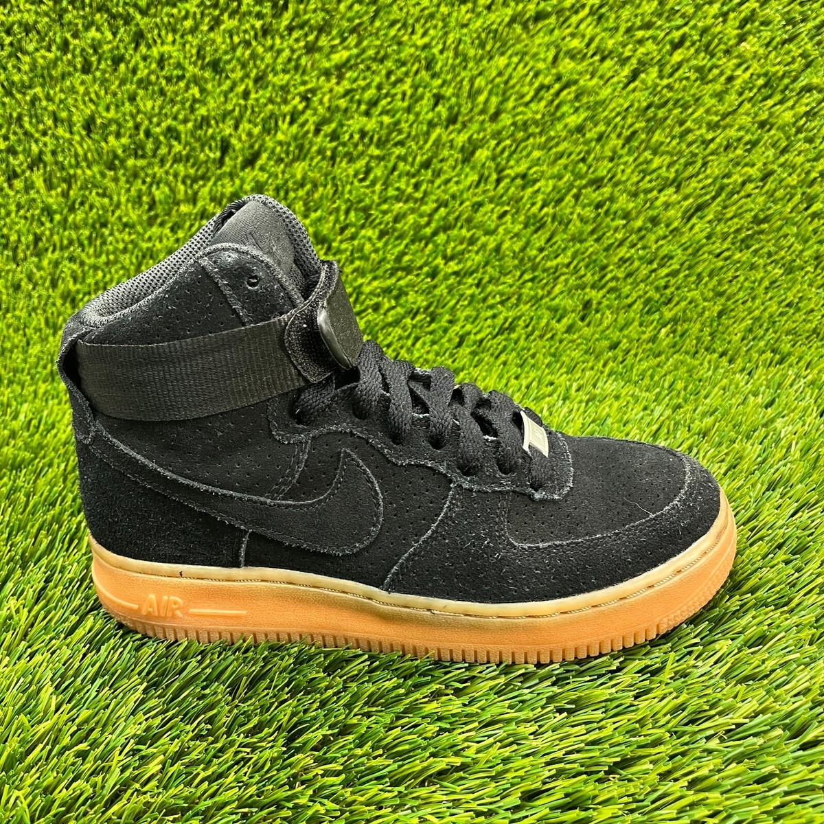 black high top air force ones gum bottom