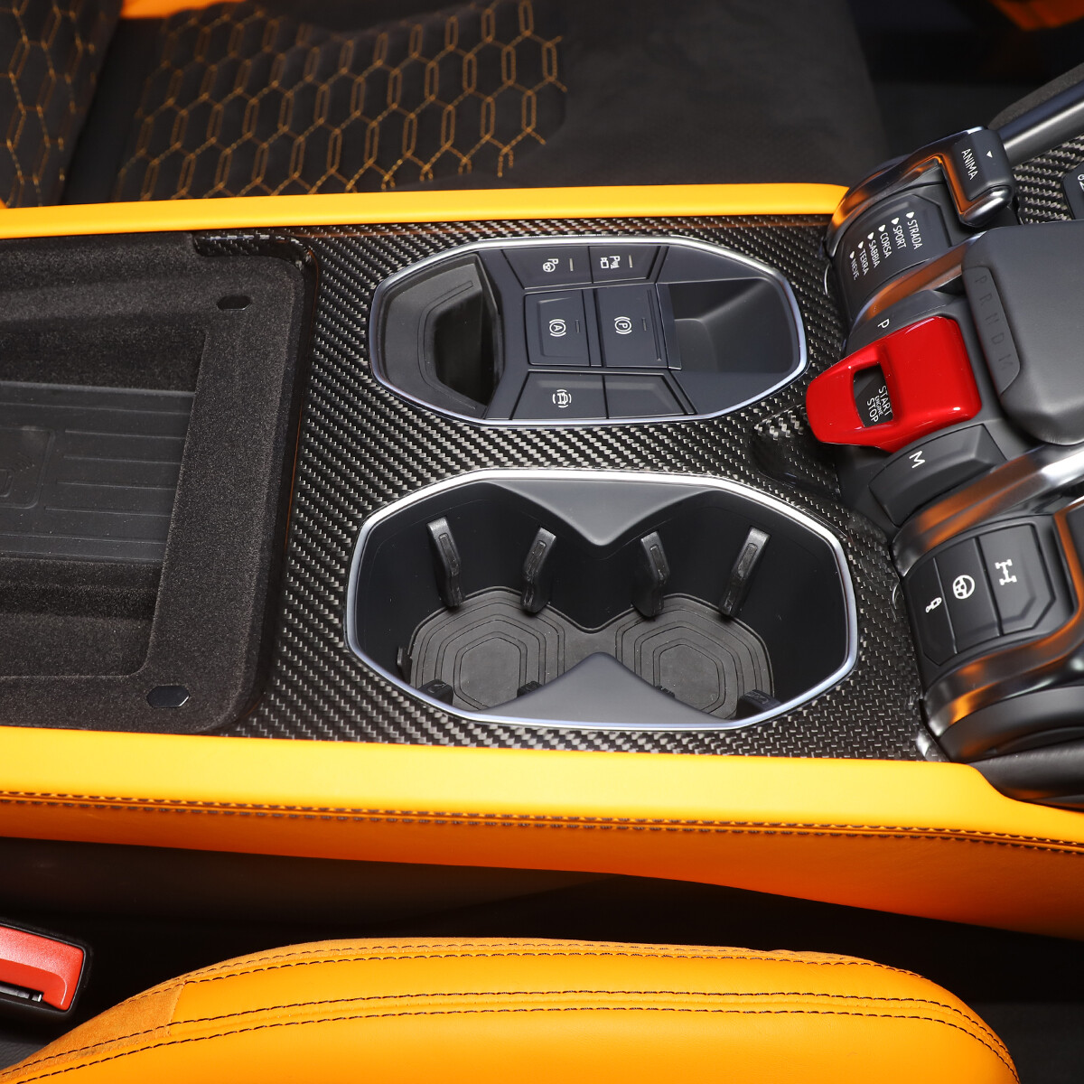 Real Carbon Fiber Central Console Gear Shift Panel For LAMBORGHINI URUS 2018-21