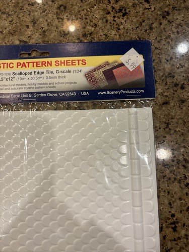 JTT 97439 SCALLOPED EDGE TILE 7 x 12" .50 Thick 2 Sheets G Scale Model Railroad - Picture 3 of 3