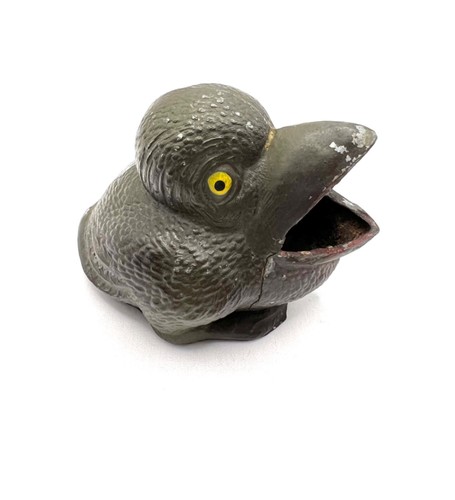 Cast Metal Open Mouth Bird Ashtray E. & J. B. - Pat. Nov 16, 1920 - Picture 5 of 13