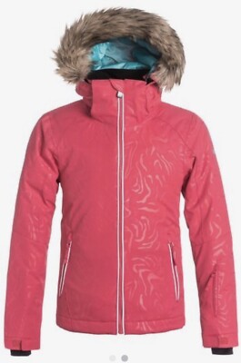 Roxy Girls American Pie Jacket Pink Ski Snowboard Winter Jacket XL 14 ERGTJ03020