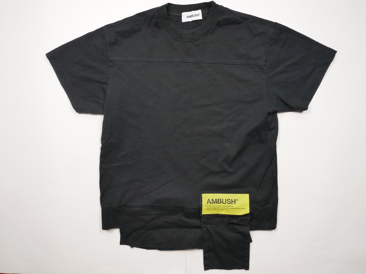 AMBUSH ウエストホケットTシャツ 12112078 BLACK Ambush T-shirt Waist Pocket Black RARE 1 S | eBay