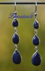 Gorgeous Lapis Lazuli 52mm Long Silver Sterling Silver Earrings