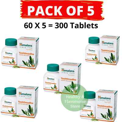 5 X Himalaya Yashtimadhu 300 Tabs For Gastric Wellness Exp May 2028